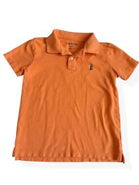 Crewcuts J.Crew Kids Small 6-7 Orange Cotton Polo Shirt Lighthouse